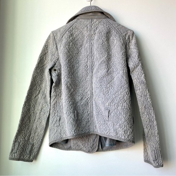 Free  People Chambray Moto Jacket Blue Denim Size Small - Picture 6 of 10